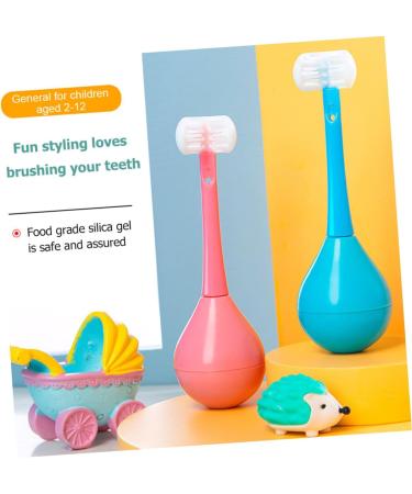 Partykindom 2-Pack Children's Silicone Toothbrush Tumblers - Gentle Mouth Cleaning - Buy Online on GoSupps.com