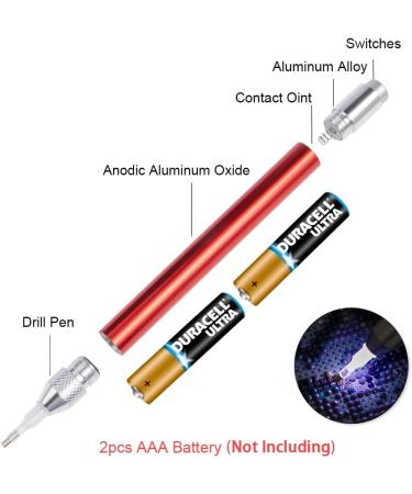 LED Diamond Painting Illumination Pen 2Pack - Art Lighted Pen for 5D Gem Jewel DIY Projects - Embroidery Tool for Adults and Kids - Buy Online on GoSupps.com