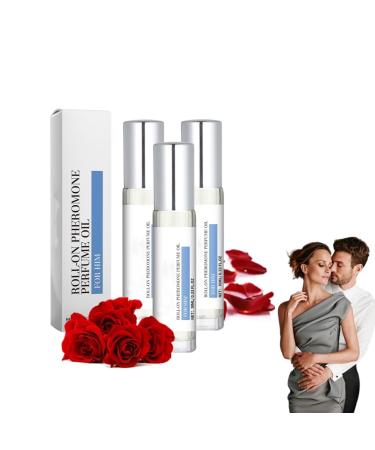 Valentine's Day Sale Rose Perfume Oil - Rose Perfume for Men Roll on Perfume Oil Long Lasting Phero Attraction Perfume (3PCS)