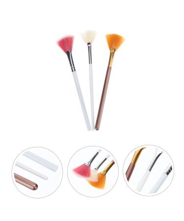 3pcs Facial Brush Set - Highlight Liquid Foundation & Blush Applicator for Dolls | Makeup Kit & Eyelashes - Buy Online on GoSupps.com
