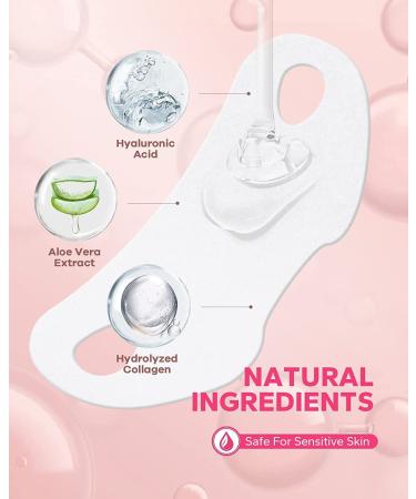 FairyFace V Line Shaping Face Masks - 5 Count Double Chin Reducer and Anti-Aging Hydrogel Collagen Mask with Aloe Vera and Seaweed - Anti-Wrinkle Lifting Treatment - Buy Online on GoSupps.com