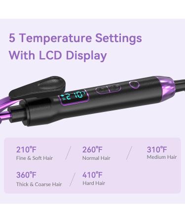 3/8 Inch Ceramic Curling Iron - 9mm Small Barrel Adjustable Temperature Dual Voltage Heat Resistant Glove Included - Buy Online on GoSupps.com