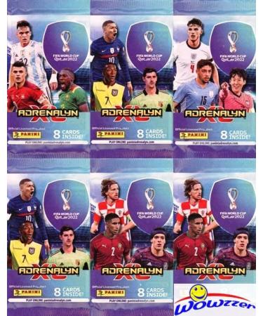 2022 Panini Adrenalyn XL World Cup Qatar Collection with (6) Factory Sealed Packs with 48 Cards! Look for Cards from Kylian Mbappe, Lionel Messi, Christian Pulisic, Ronaldo & More! Imported! WOWZZER!