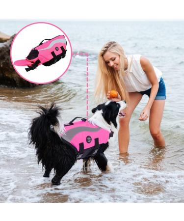 Emust Life Vest for Dogs - Pink XL Dog Swim Jacket | Lightweight Life Jacket for Small Medium & Large Dogs | Perfect for Swimming & Boating - Buy Online on GoSupps.com