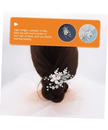 FRCOLOR Pearl Hair Pin Bridal Crystal Hair Clip Rhinestone Barrettes Headpiece for Women Bridal Hair Comb Bridal Hair Accessories Flower Girl Hair up Rhinestone Rhinestones Bride - Buy Online on GoSupps.com