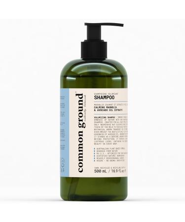 COMMON GROUND Volumizing Natural Shampoo Paraben and Cruelty Free Organic Vegan Plant-Based Botanical Scent Avocado Oil pH5.5 Healthy Scalp Shine Color Safe for Men Women Volumizing Shampoo 16.9 Fl Oz (Pack of 1)