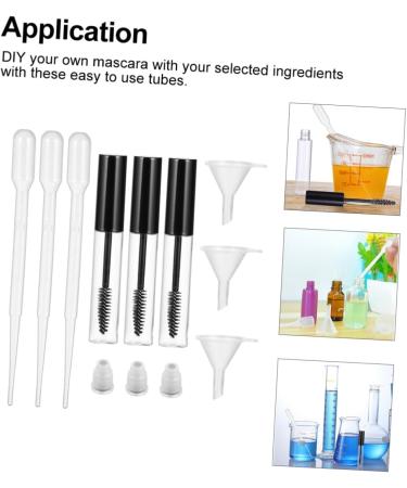 FOMIYES 9pcs Mascara Tube Refillable Eyelash Liquid Transfer Dropper Eyelash Tube Eye Black Plastic - Buy Online on GoSupps.com