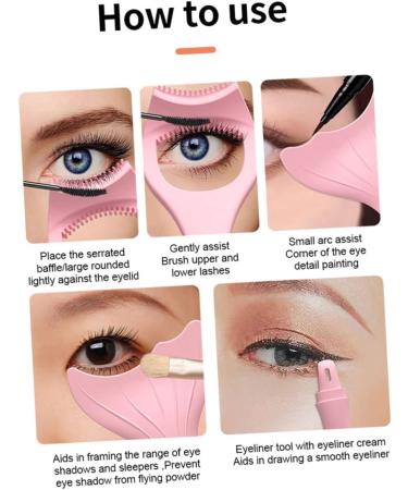 NOLITOY Eyeliner Auxiliary Artifact Eyeliner Pencil Eyelash Brush Tool Mascara Make up Fake Eyelashes 15X4.5CM Pink - Buy Online on GoSupps.com