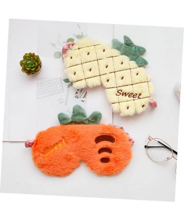 Beavorty Rabbit Carrot Eye Mask - Cute Plush Sleep Blindfold for Students & Travel - Perfect Goodies Bag Stuffer | 1 Count Orange - Buy Online on GoSupps.com