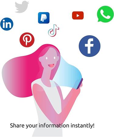 NFC Business Card - Social Master Digital Plastic Wallet Sized Card for Instant Contact & Social Media Sharing - iOS & Android Compatible (Aqua White) - Buy Online on GoSupps.com