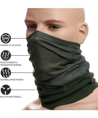 Hilltop Polar Multifunctional Fleece Cloth | Warm Scarf for Autumn & Winter | Trendy Dark Olive for Men & Women - Buy Online on GoSupps.com