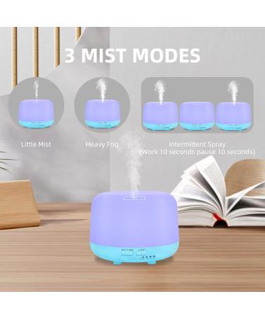 Diffofe 300ml Essential Oil Diffuser with Remote Control - Cool Mist Air Humidifier, 7 LED Colors, 4 Timer Settings - Bedroom Home Aromatherapy (Blue) - Buy Online on GoSupps.com
