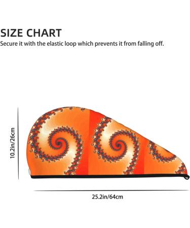 Hair Towel Wrap - Quick Drying Towel Turban with Button | Orange Rotating Hair Drying Towel - Buy Online on GoSupps.com