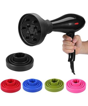 Hair Blower Diffuser Hairdryer Cover Styling Foldable Folding Collapsible Silicone Hairdressing Tool Attachment for Natural Wavy Fine Thick Hair for Home Barbershop Hairdressing Salon(Red) - Buy Online on GoSupps.com