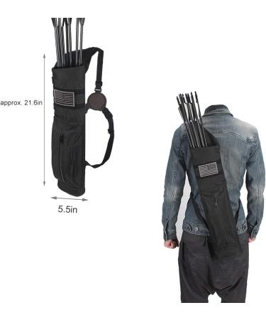 KRATARC Archery Multi-Function Back Arrow Quiver with Molle System Shoulder Arrows Holder Hanged Target Shooting Quiver for Arrows Black (For Right-handed) - Buy Online on GoSupps.com