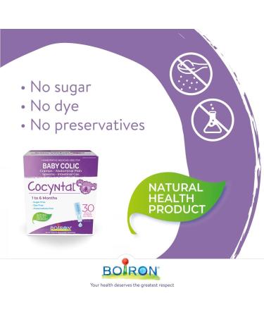 Boiron Cocyntal Pack of 2 used for the relief of baby colic: abdominal pain cramps spasms and intestinal gas. 60 unit-doses 2boxes - Buy Online on GoSupps.com