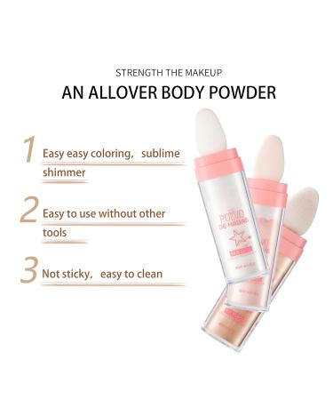 3 Pack Fairy Patting Powder Highlighter Stick - White Moonbeam, Fairy Pink, Golden Brown - Buy Online on GoSupps.com