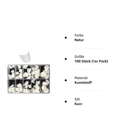 100 Round Natural Colored Nail Tips - Premium Artificial Fingernails in Convenient Tip Box | International Shipping Available - Buy Online on GoSupps.com