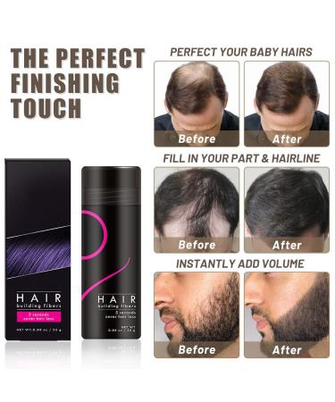 0.88oz Hair Building Fibers for Thinning Hair & Bald Spots - Instantly Thicker Hair Filler for Men & Women - Light Brown - Buy Online on GoSupps.com