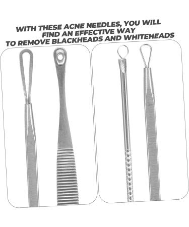 Baluue 1 Set Blackhead Removal Tool Scraper Tool Blemish Extractor Tool Pore Cleaner Stainless Steel Silver - Buy Online on GoSupps.com