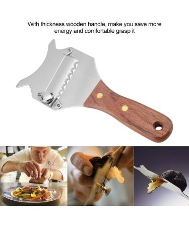 Premium Truffle Planer Razor | Stainless Steel Chocolate & Cheese Cutter | Adjustable Blade with Wooden Handle - Buy Online on GoSupps.com