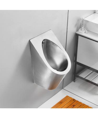 Commercial Flushing Type Men's Urinal 304 Stainless Steel Wall-Mounted Smart Contact-Free Urinal Funnel Automatic Flush Valve Toilet Vertical High-Efficiency Urinal fo - Buy Online on GoSupps.com