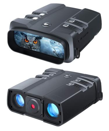 VABSCE Digital Night Vision Binoculars, 1080p FHD, 1640ft Viewing Range, Superior 5W Infrared, High Sensitivity COMS Sensor Night Goggles for Hunting, Camping and Surveillance with 64GB Micro SD Card