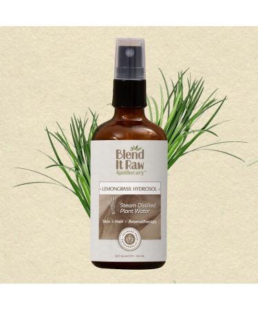 BEMT Lemongrass Hydrosol 100ml Natural Face & Body Mist | Gentle Skin Toner & Refreshing Scalp Spray | Alcohol-Free Steam-Distilled Floral Water - Buy Online on GoSupps.com