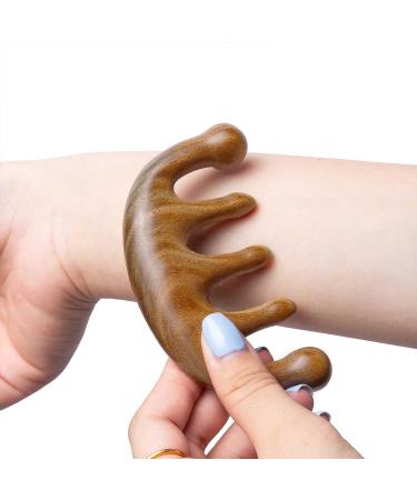 Moreinday Handmade Sandalwood Scalp Massager Comb Gift for Women - Lucky 02 - Buy Online on GoSupps.com