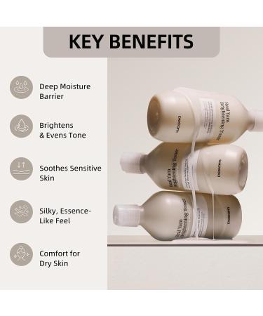 DEEOM Real Yam Brightening Toner Hydrating Milky Toner for Face with Rice Water Yam Extract & Niacinamide Korean Moisturizing Facial Toner Alcohol Free Glow Enhancing 300ml - Buy Online on GoSupps.com