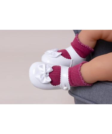 Baypods Baby Girls Soft Sole Pre Walker Shoes, White Patent, Made in England - Size 0 UK Child - Buy Online on GoSupps.com