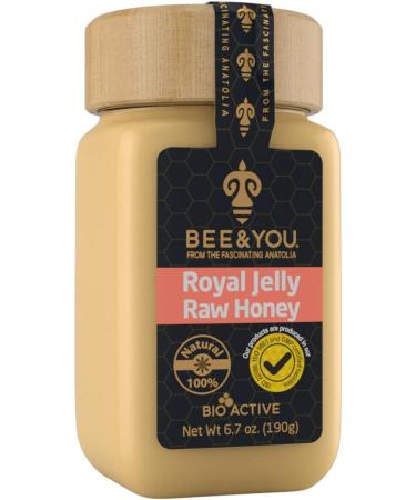 BEE & YOU Royal Jelly Raw Honey Blend - 100% Natural & Chemical Free Colors GMOs Gluten & Soy - No Hidden Ingredients - Excellent Anti Aging Skin Health & Functions - Buy Online on GoSupps.com
