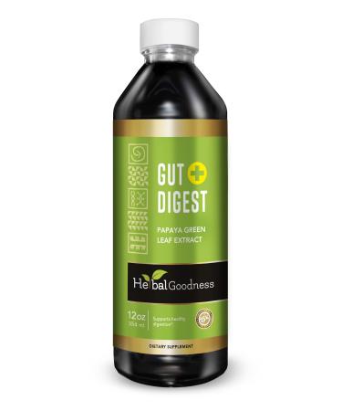 Herbal Goodness Gut Digest 12oz - Colon Broom Gut Health Supplements for Women and Men with Probiotics and Digestive Enzymes for Digestive Health for Gut Health Liver Detox - 1 Bottle 12 Fl Oz (Pack of 1)