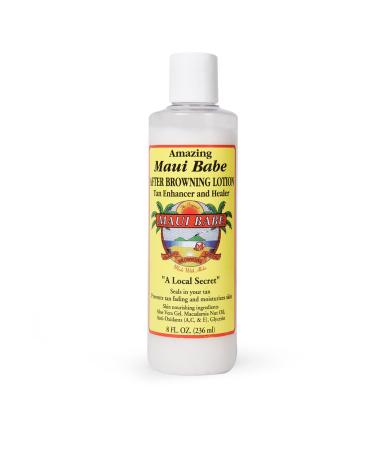 Maui Babe After Browning Lotion, Tan Enhancer & Healer - After Sun Tan Extender Body Lotion To Prevent Tan Fading- Natural Moisturizing & Healing After Sun Care Cream- Made In USA, 8 Ounces 8 Ounce (Pack of 1)