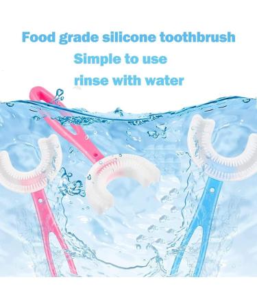 U Shaped Toothbrush for Kids - Silicone 360 Whitening & Massage Manual Training for Ages 6-12 2 Pack - Buy Online on GoSupps.com