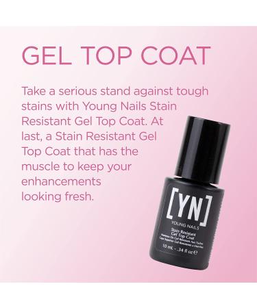 Young Nails Stain Resistant Gel Top Coat - Clear High Gloss Finish for Artificial Nails 13 oz - Buy Online on GoSupps.com