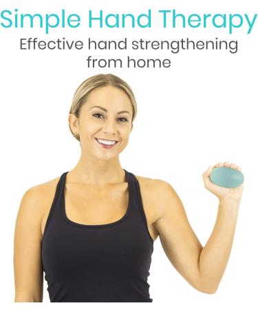 Vive Hand Squeeze Balls - Squishy Exercise Eggs Hand Therapy Stress Relief Arthritis  Grip Strength Therapy - Strength Trainer Equipment for Finger Wrist Carpal Tunnel - Squeezing Egg Trainer 4 - Buy Online on GoSupps.com