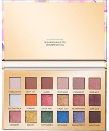 Eyeshadow Palette | 18-Color Matte Shimmer Eyeshadow Pallet Earth Tone Eyeshadow Blendable Fine Powder for Dating Daily Makeup Women Buogint Gold - Buy Online on GoSupps.com