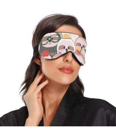 ALAZA Sloth Animal Print Funny Sleep Mask | Eye Mask for Sleeping | Blackout Cooling Sleeping Masks - Buy Online on GoSupps.com