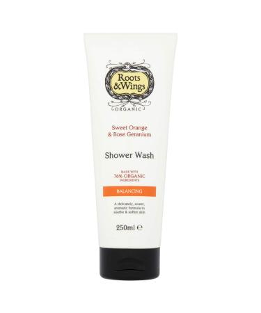 Organic Balancing Sweet Orange and Rose Geranium Shower Wash 250ml