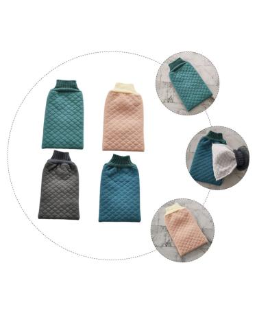 Beaupretty 4pcs Exfoliating Bath Towel Set Body Scrubber Gloves & Korean Mitts for Ultimate Clean | Ideal for Spa & Self-Care - Buy Online on GoSupps.com
