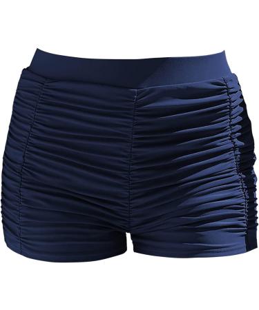 Women's UV Protection Short Swimming Trunks - Quick Dry Beach Shorts & Leggings | Dark Blue - Buy Online on GoSupps.com