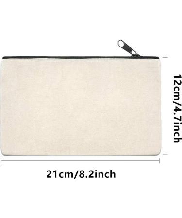 10 Pieces DIY Blank Bags - Travel Cosmetic Zipper Bags Bridesmaid Gifts Canvas Pencil Cases - Spring Collection - Buy Online on GoSupps.com
