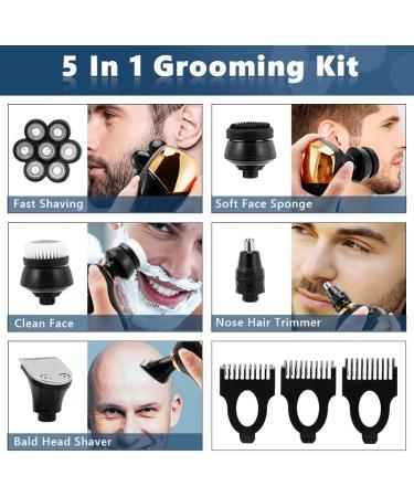 7D Electric Razor for Men - Rechargeable Bald Head Shaver with 7 Floating Heads Beard & Nose Hair Trimmer | Ultimate Facial Grooming Kit - Buy Online on GoSupps.com