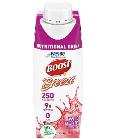 Boost Breeze Nutritional Drink Wildberry 8 Fl Oz (Pack of 3) - Buy Online on GoSupps.com