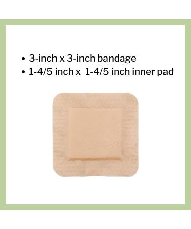 McKesson Hydrocellular Foam Dressings 3x3 inch, 10 Count - Sterile Silicone Adhesive with Border - Buy Online on GoSupps.com