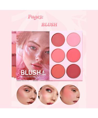 Palette de maquillage | 6 couleurs Rouge | Style livre 24 couleurs Brillant paupi res | Pour femmes et filles Quotidien F te Photographie spectacle sur sc ne - Buy Online on GoSupps.com