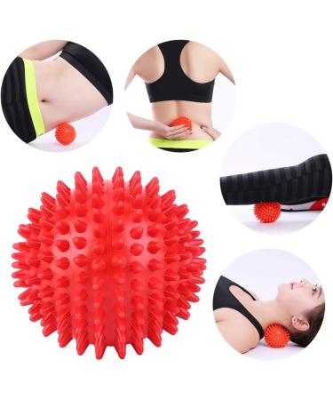 Portable Fitness Massage Ball - Durable Spiky Finger Tension Relief Tool 7.5 cm Red | Ideal for Indoor & Outdoor Use - Buy Online on GoSupps.com