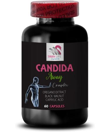 Buy Candida Away Complex - Herbal Digestive Care Supplement | Plant-Based Candida Cleanse | 60 Capsules for Daily Wellness Support - Buy Online on GoSupps.com