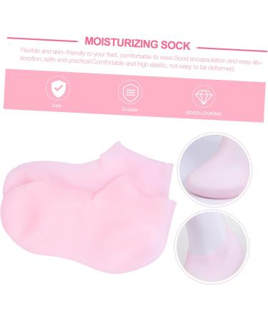Healeved 2 Pairs Protective Socks Heel Sockss Lotion Infused Gel Socks for Cracked Heels Aloe Socks Feet Care Moisturizing Socks Sock for Feet Nursing Socks Skin Sebs Pink Miss - Buy Online on GoSupps.com
